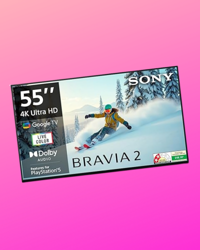 Sony 139 cm (55") BRAVIA 2 4K Ultra HD Smart LED Google TV K-55S25B (Black)