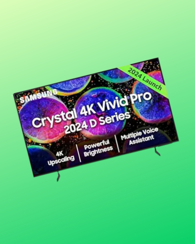 Samsung 138 cm (55") D Series Brighter Crystal 4K Vivid Pro Ultra HD Smart LED TV UA55DUE77AKLXL (Black)